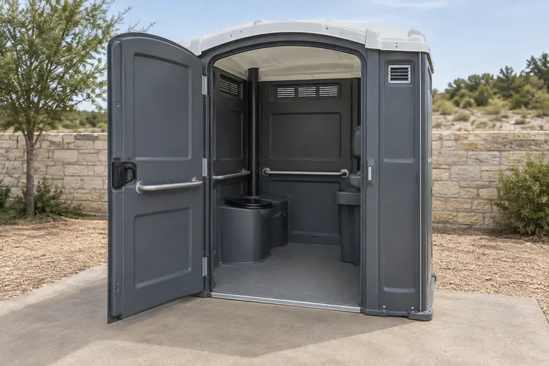 Wider portable restroom