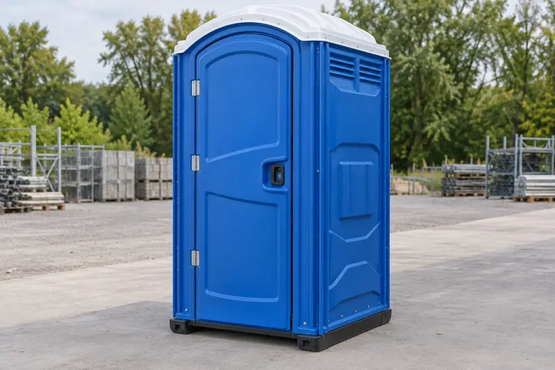 Blue standard portable toilet cabin